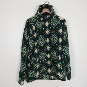 Free Nature Fleece Hoodie Mens Large Green Southwestern Quarter Zip Gorpcore